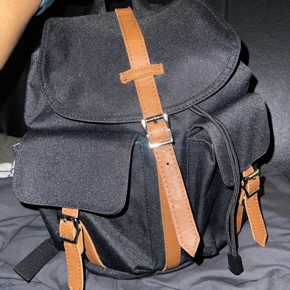 Herschel Supply Company Dawson 13 L Black and Tan Mini Backpack NWOT main image 6